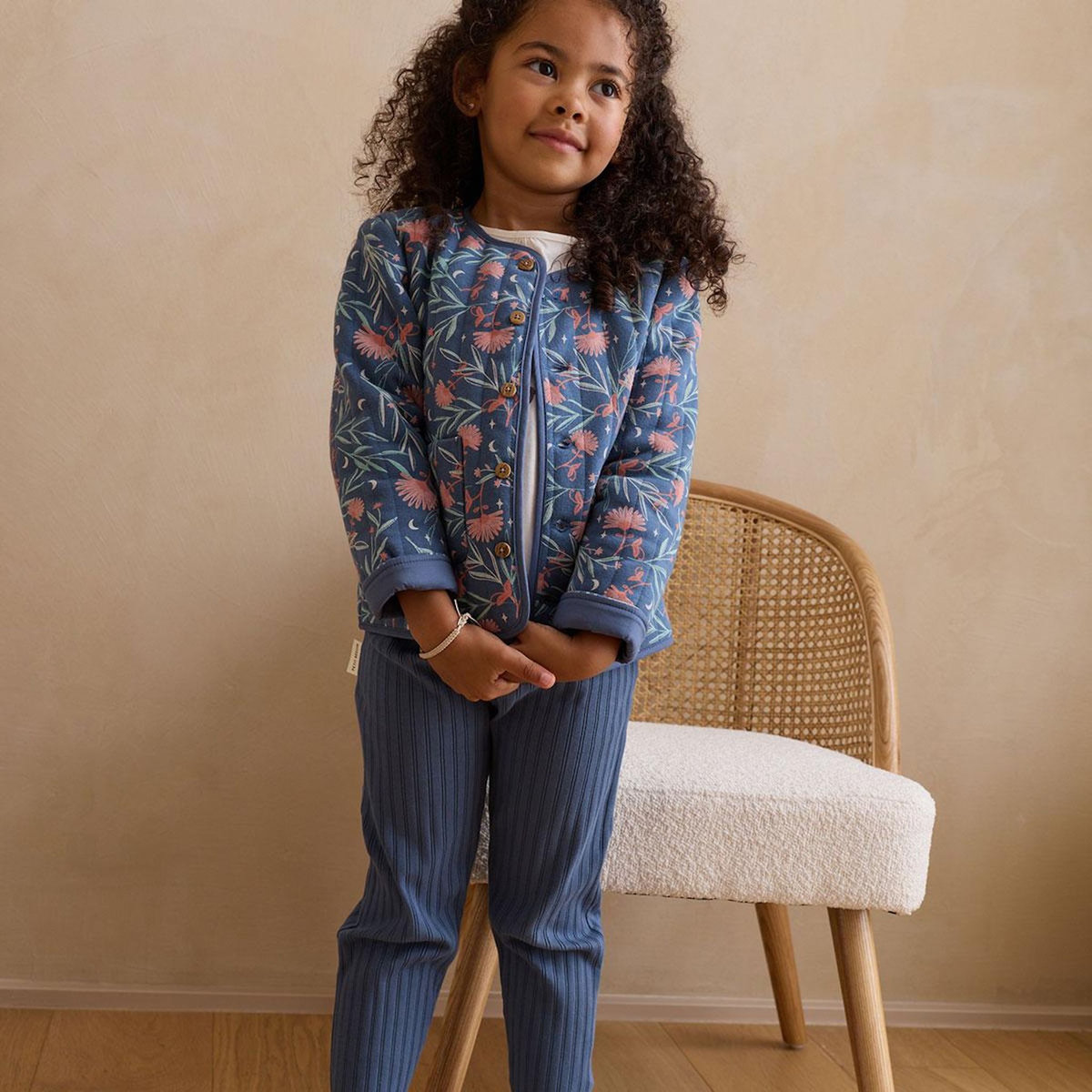Petit Béguin Veste enfant en coton matelassé Dina