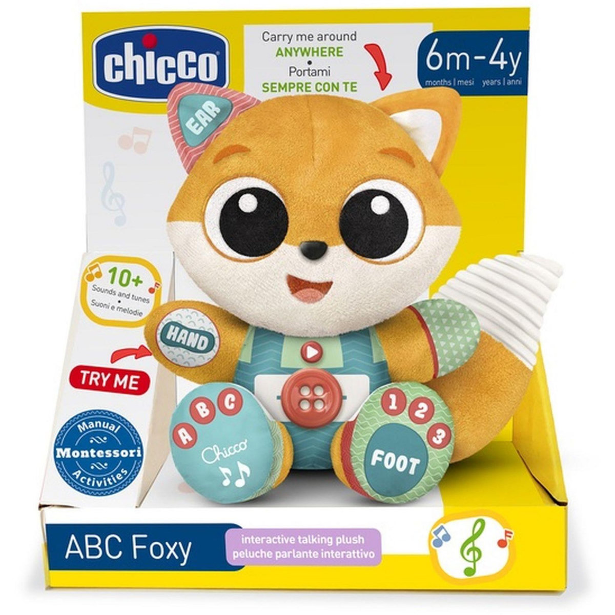 CHICCO Peluche interactive Renard bilingue