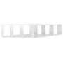 Voir la diapositive 4 : VIDAXL Etageres cube murales 4 pcs blanc brillant bois d'ingenierie