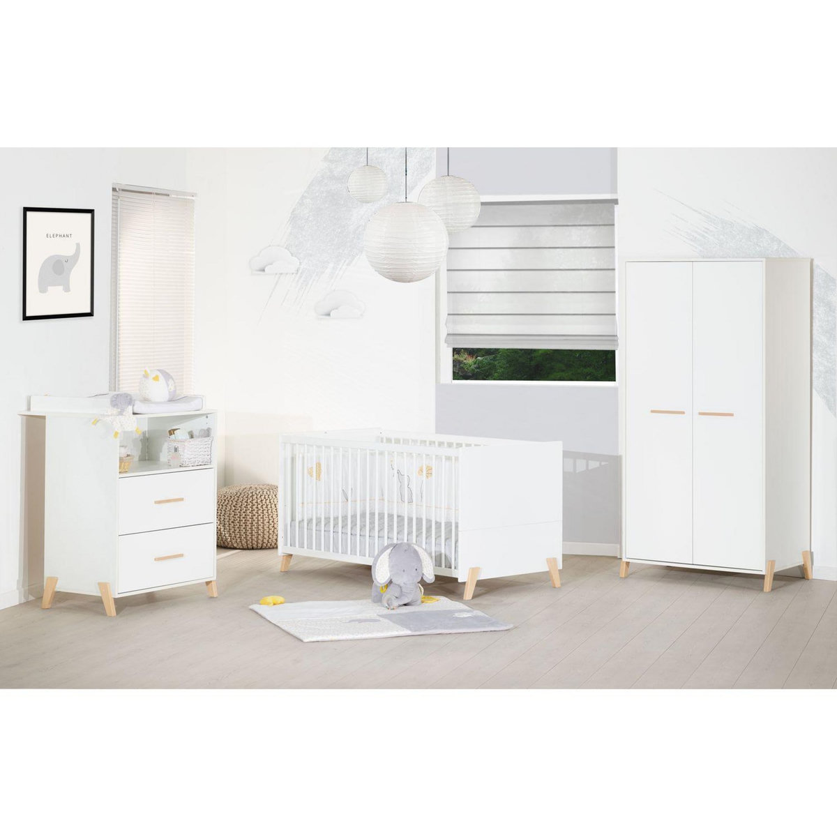BABY PRICE  Lit bébé évolutif Little Big Bed 140x70cm JOY coloris naturel  