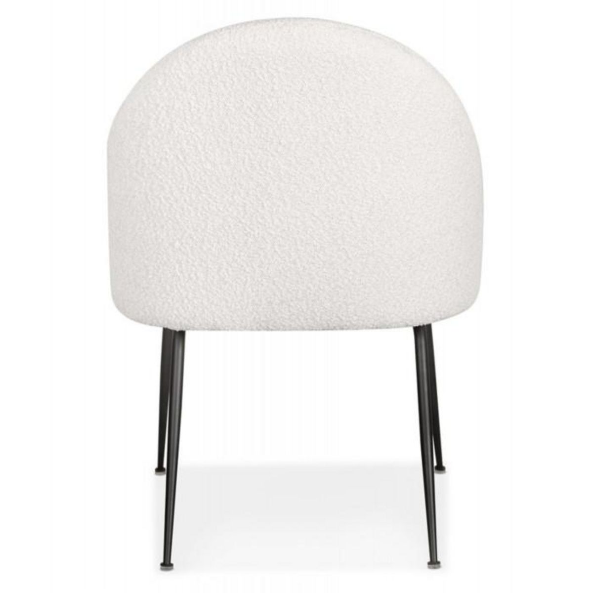 Paris Prix Fauteuil Lounge en Tissu Bouclette  Delmer  83cm Blanc