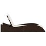 Voir la diapositive 5 : VIDAXL Chaise longue avec coussin marron 60x205x73 cm resine tressee