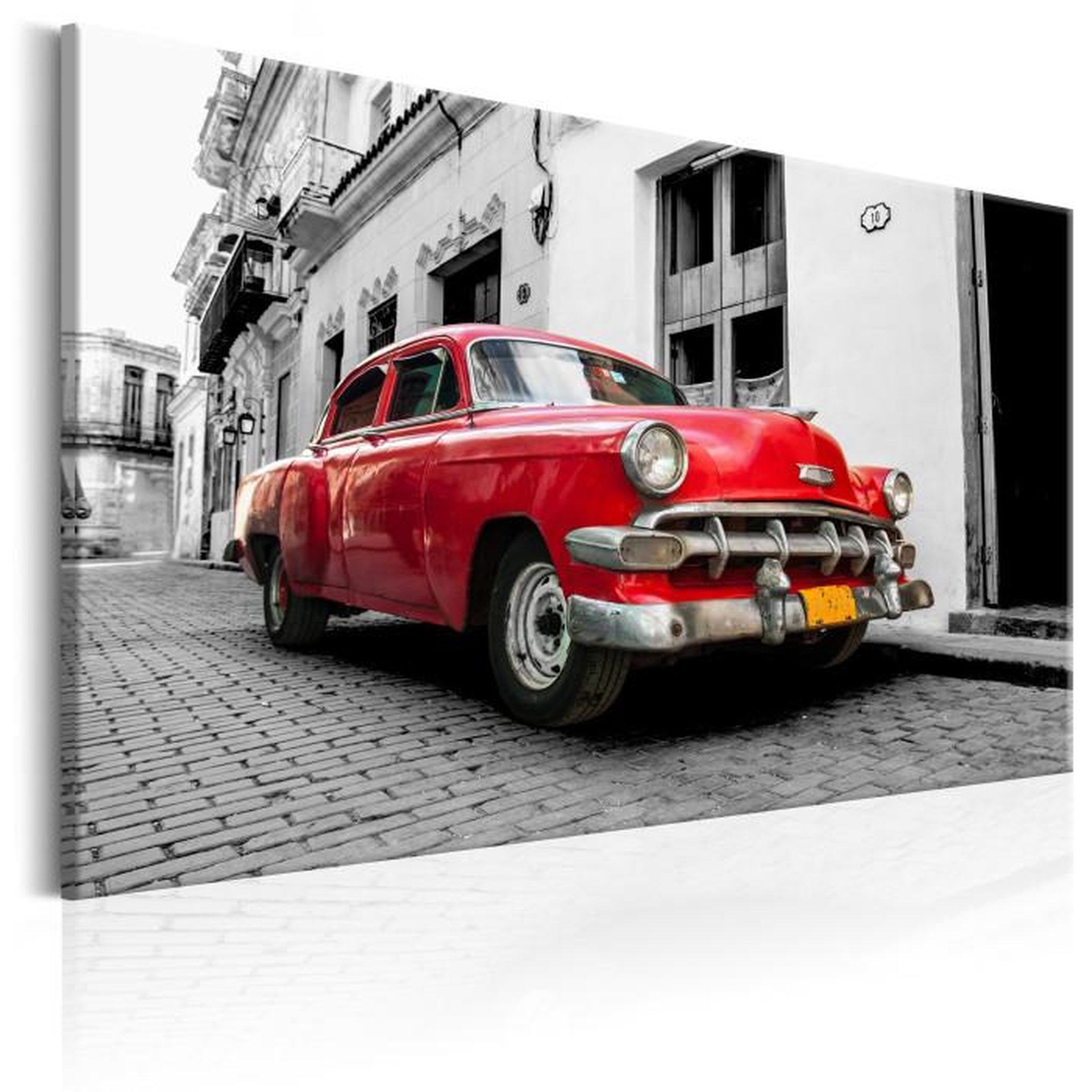Paris Prix Tableau Imprimé  Cuban Classic Car Red. Coloris disponibles : Multicolore