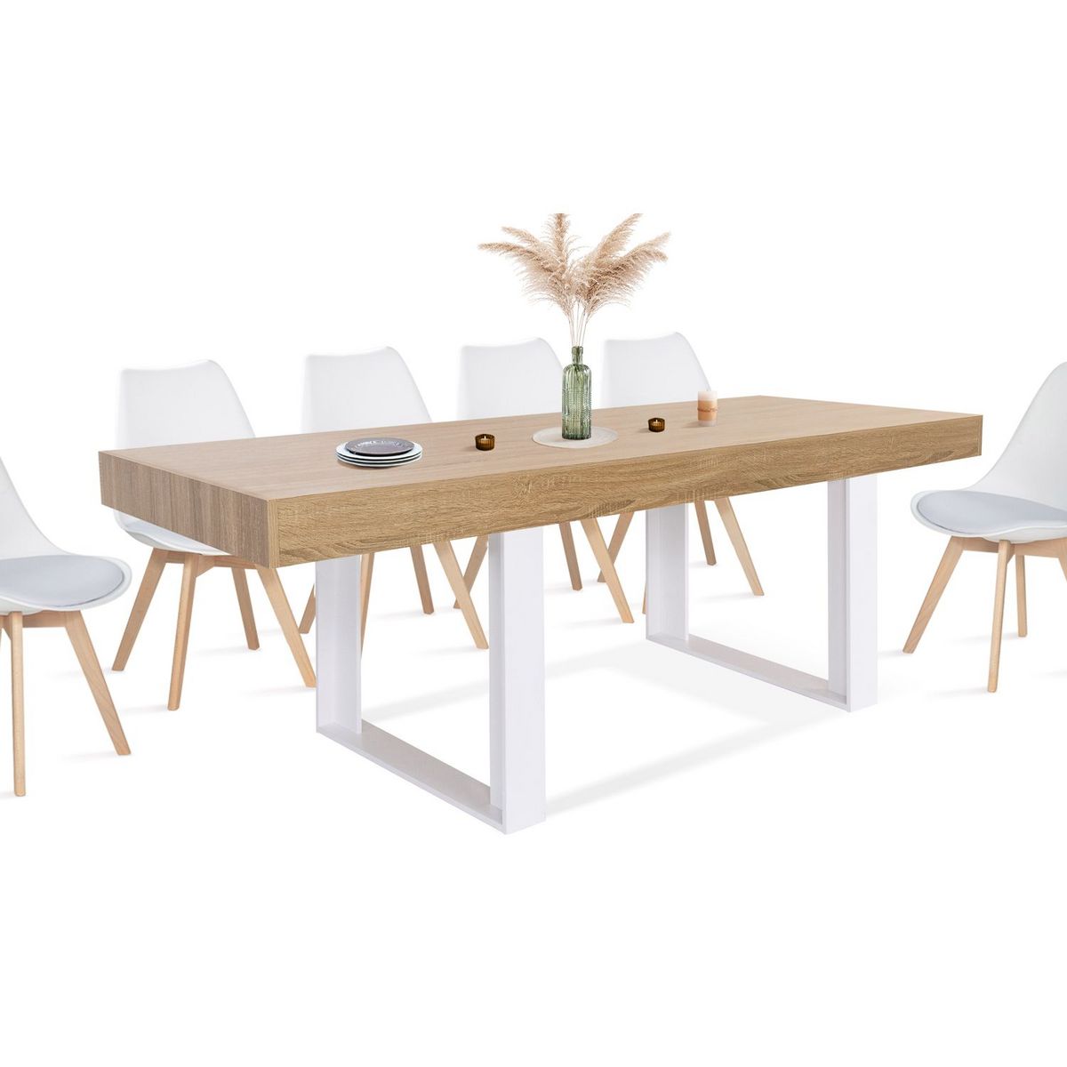 Table de séjour salle à manger fixe 225 cm MILTON