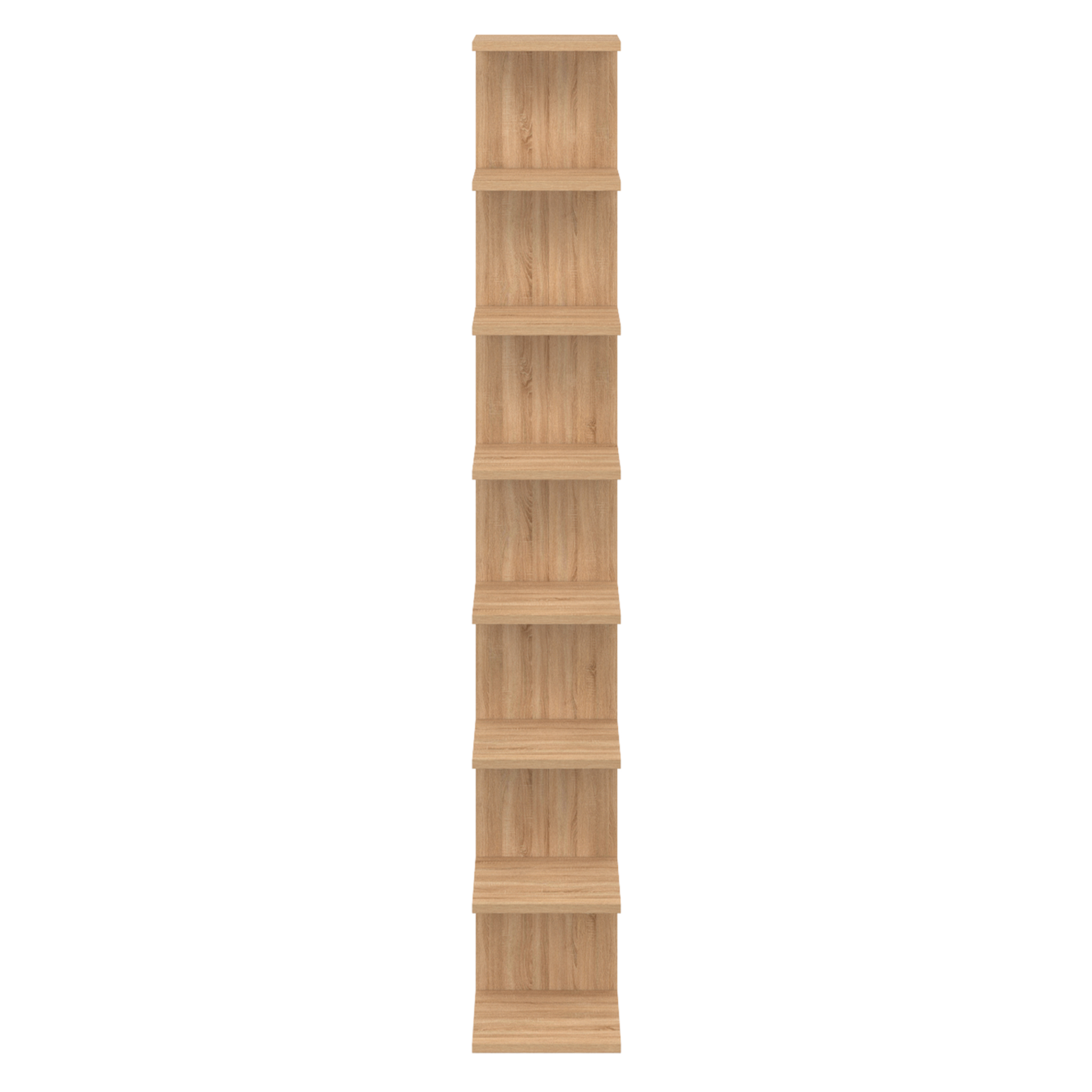 Voir la diapositive 4 : ID MARKET Etagère murale suspendue double position chiara 8 étagères façon hêtre 190 cm