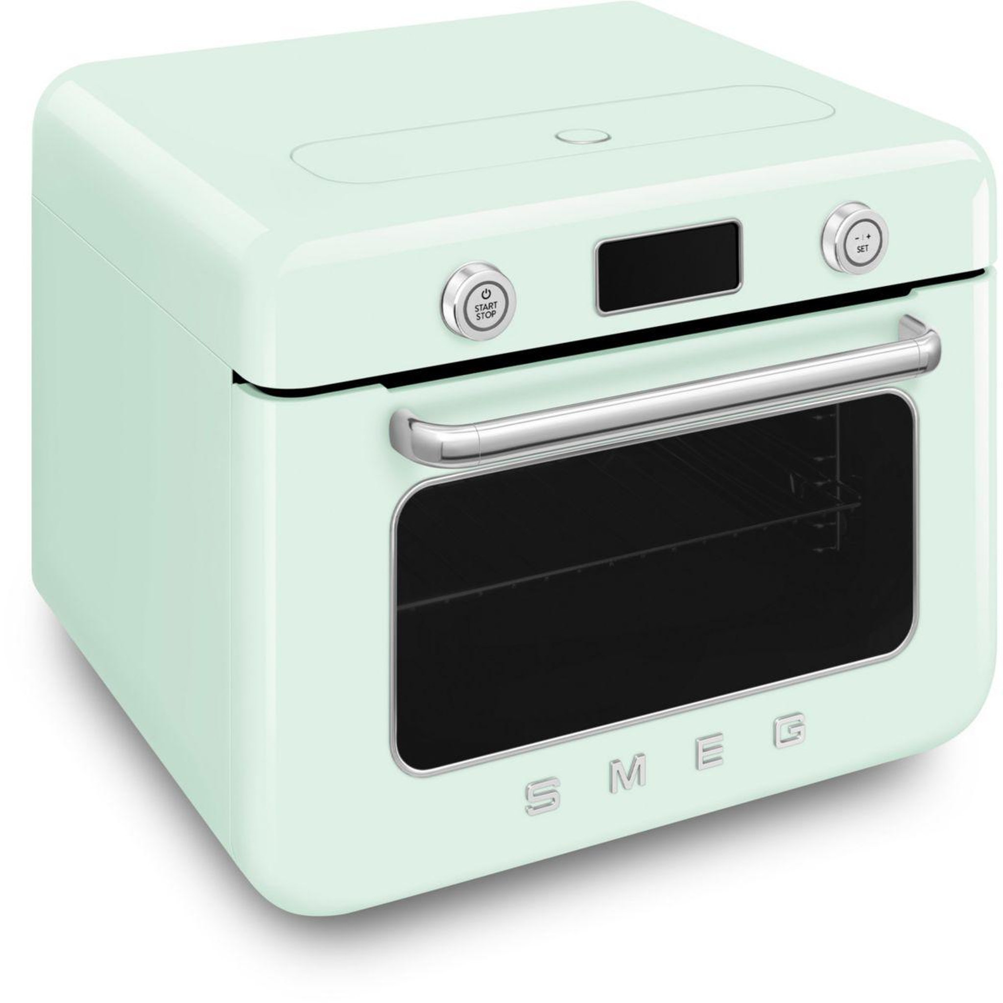 Voir la diapositive 3 : SMEG Mini four combiné vapeur 1800w vert d'eau - cof01pgeu