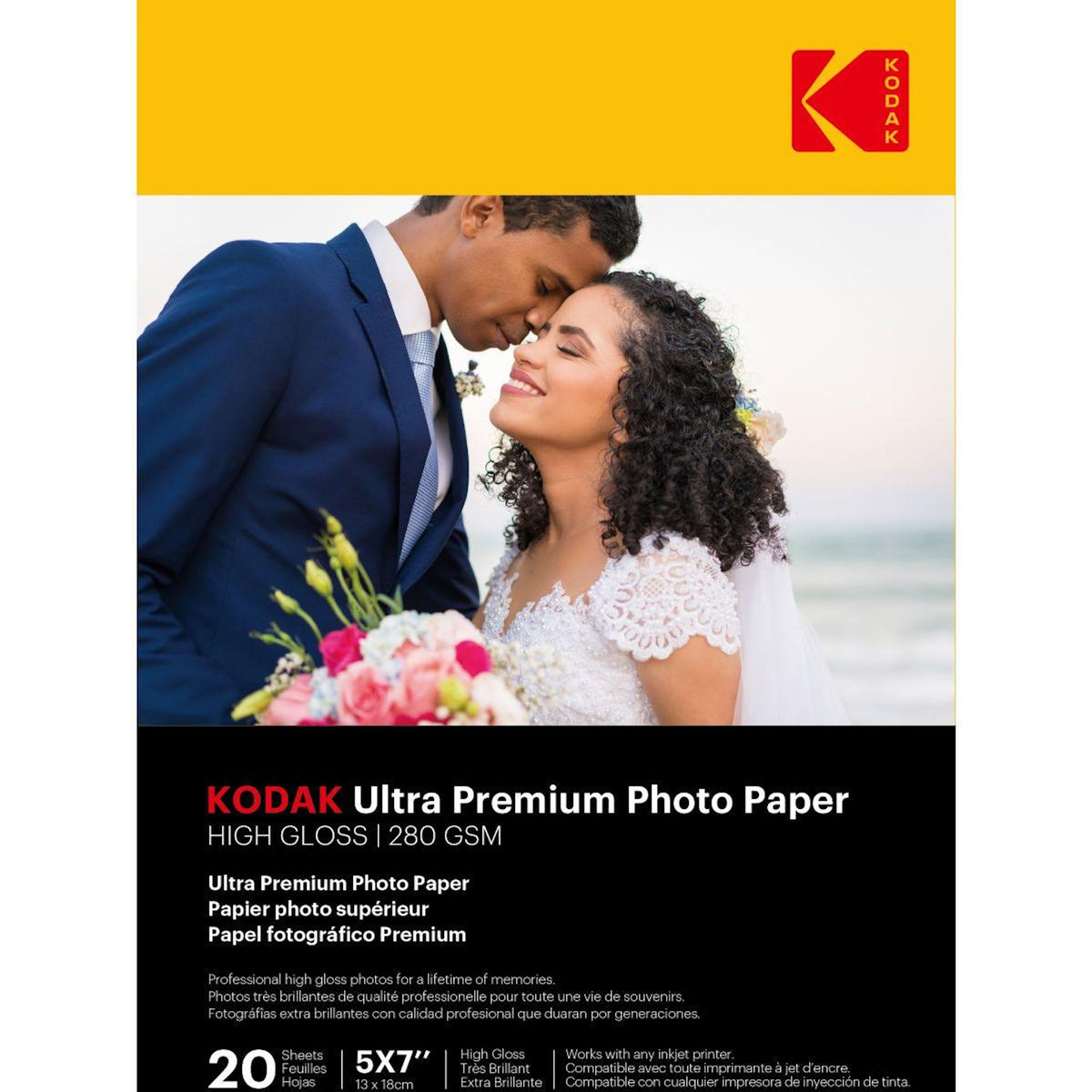 Kodak Papier photo instantané 20 feuilles 13x18 brillante 280gsm