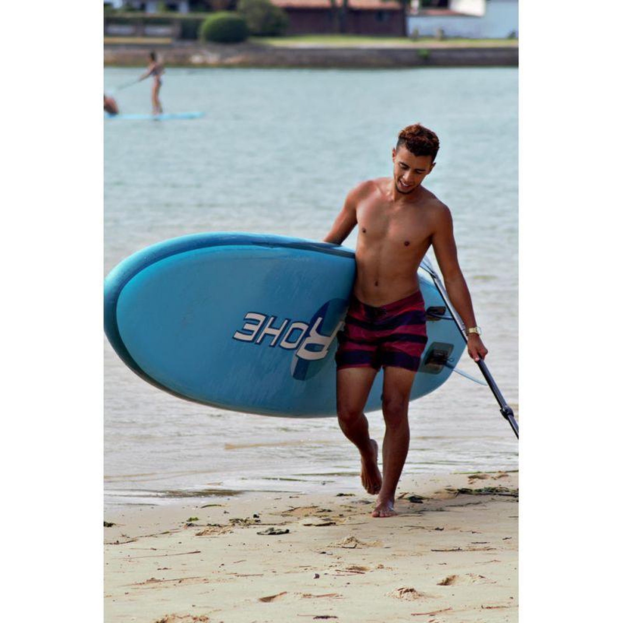 Voir la diapositive 4 : ROHE Stand Up Paddle gonflable INDIANA BLUE ROHE 10'6'' (320cm) 30'' (76cm) 6'' (15cm) avec Pompe, Pagaie, Leash et Sac de transport