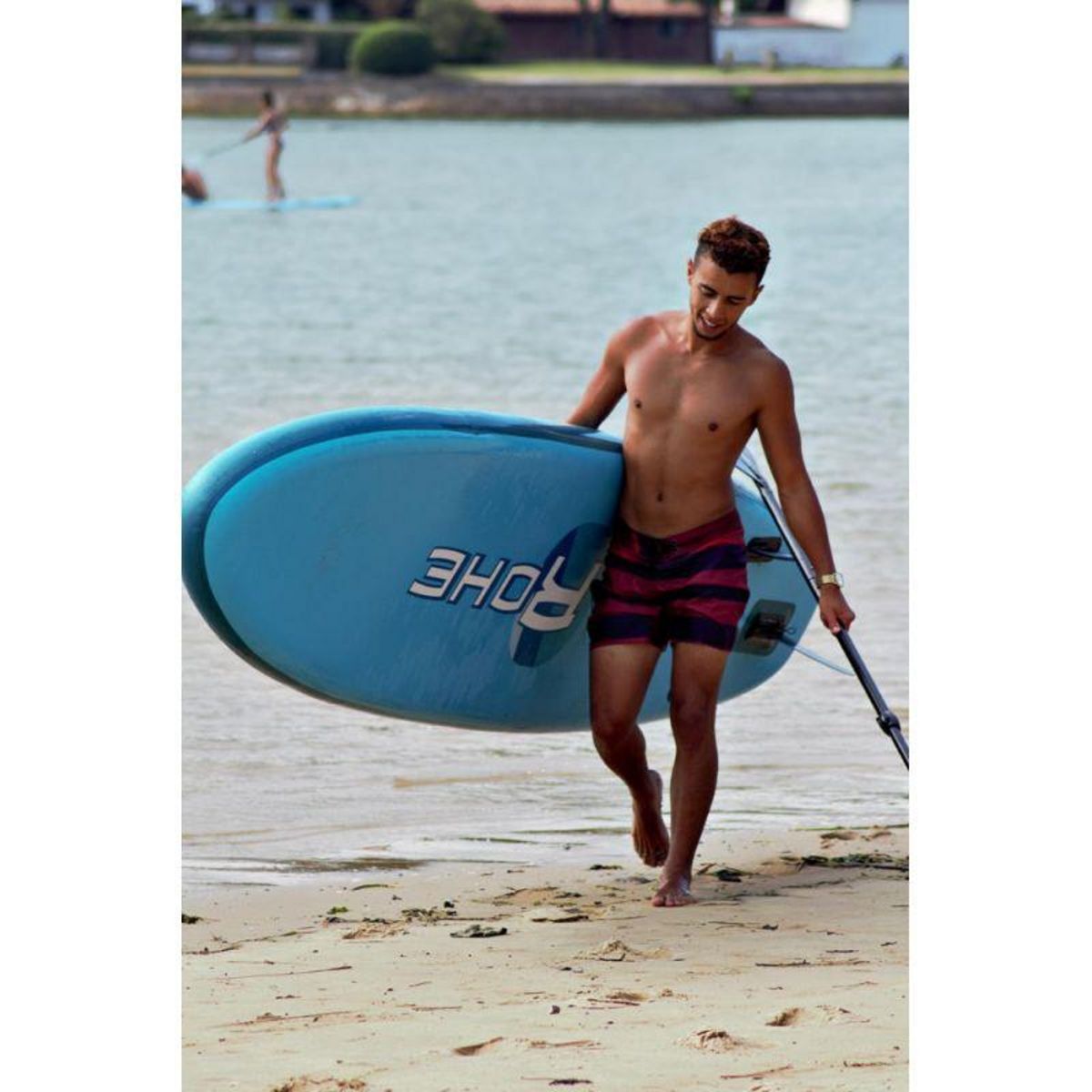 ROHE Stand Up Paddle gonflable INDIANA BLUE ROHE 10'6'' (320cm) 30'' (76cm) 6'' (15cm) avec Pompe, Pagaie, Leash et Sac de transport