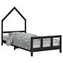 Voir la diapositive 2 : VIDAXL Cadre de lit pour enfants noir 90x190 cm bois de pin massif