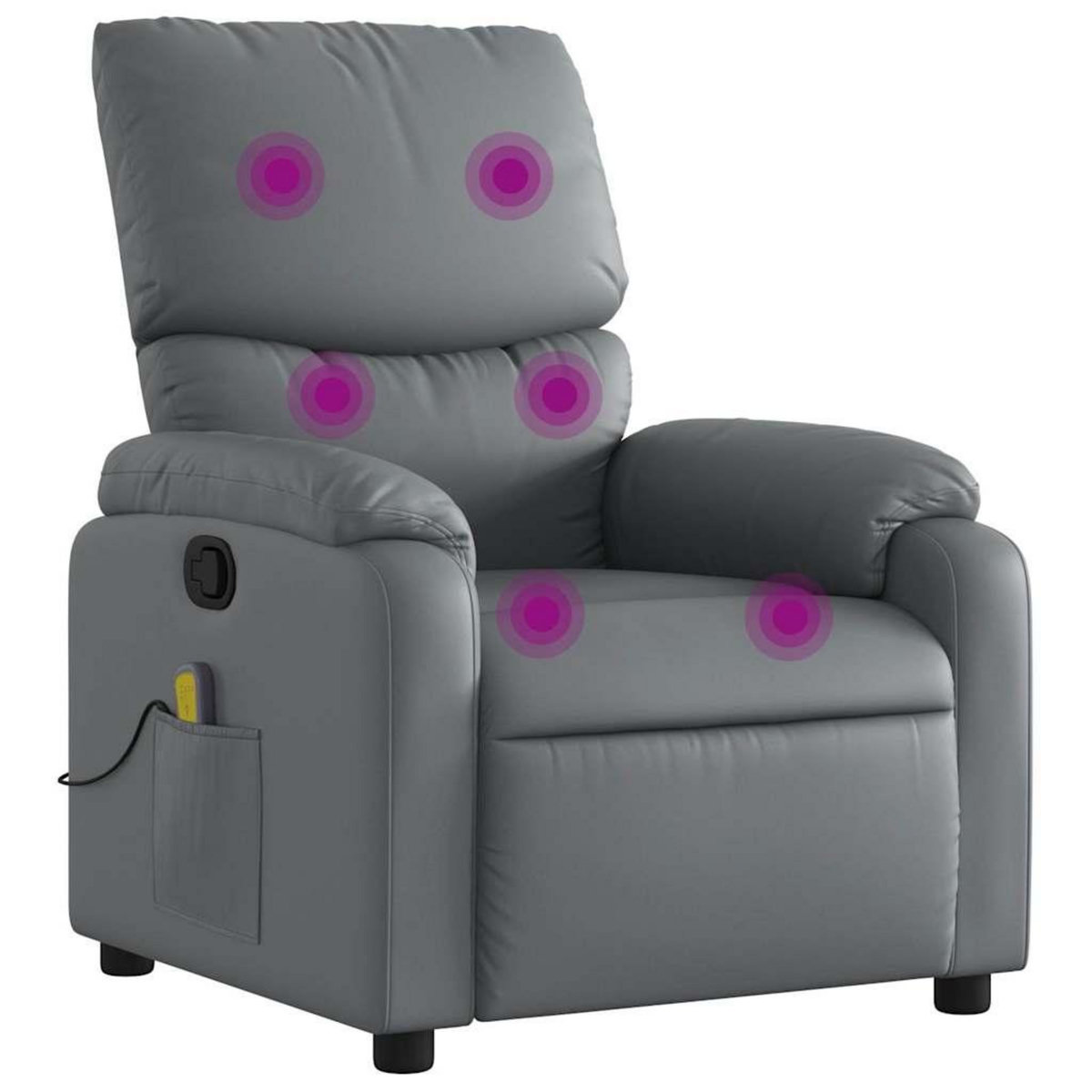 VIDAXL Fauteuil de massage inclinable Gris Similicuir