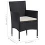 Voir la diapositive 6 : VIDAXL Chaises de jardin lot de 2 Resine tressee Noir