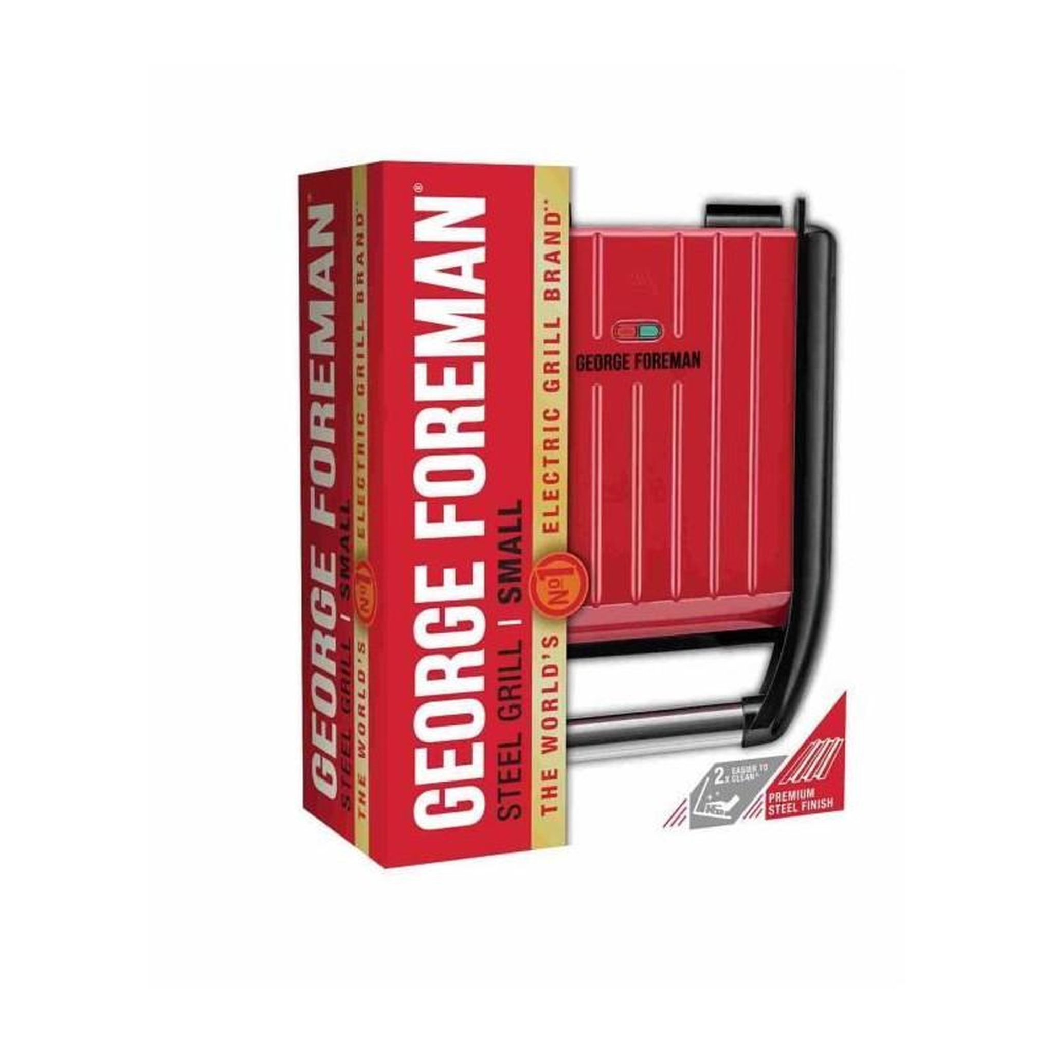 Voir la diapositive 2 : GEORGE FOREMAN GEORGE FOREMAN Grill Family 25030-56 - 1200 W - Rouge