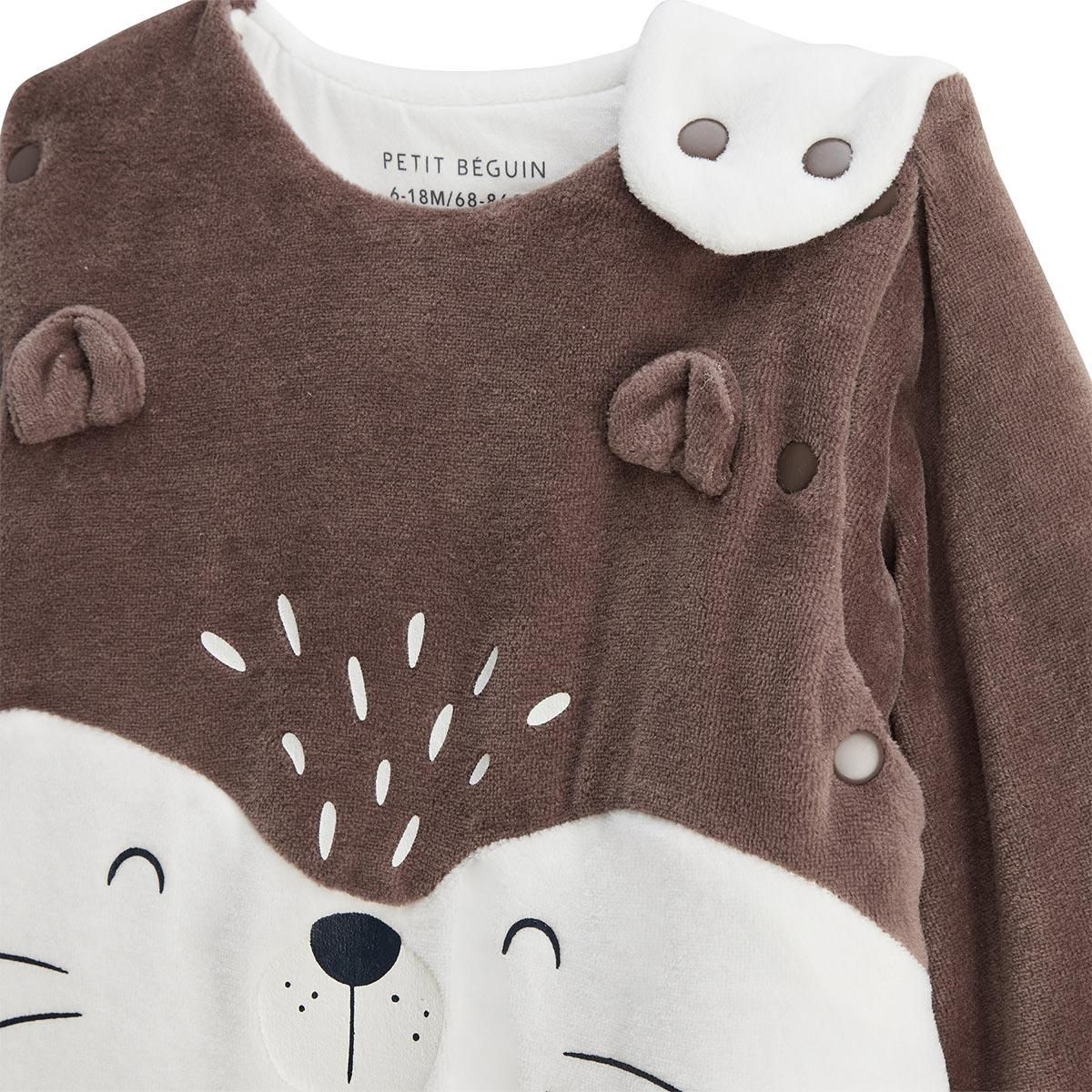 Petit Béguin Gigoteuse d'hiver en velours avec manches amovibles Cracotte