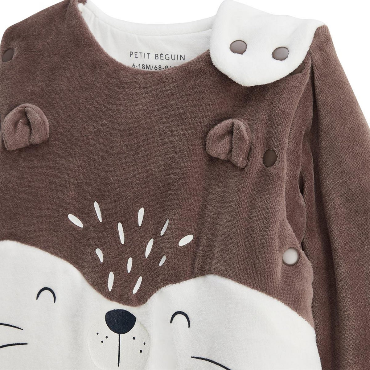 Petit Béguin Gigoteuse d'hiver en velours avec manches amovibles Cracotte