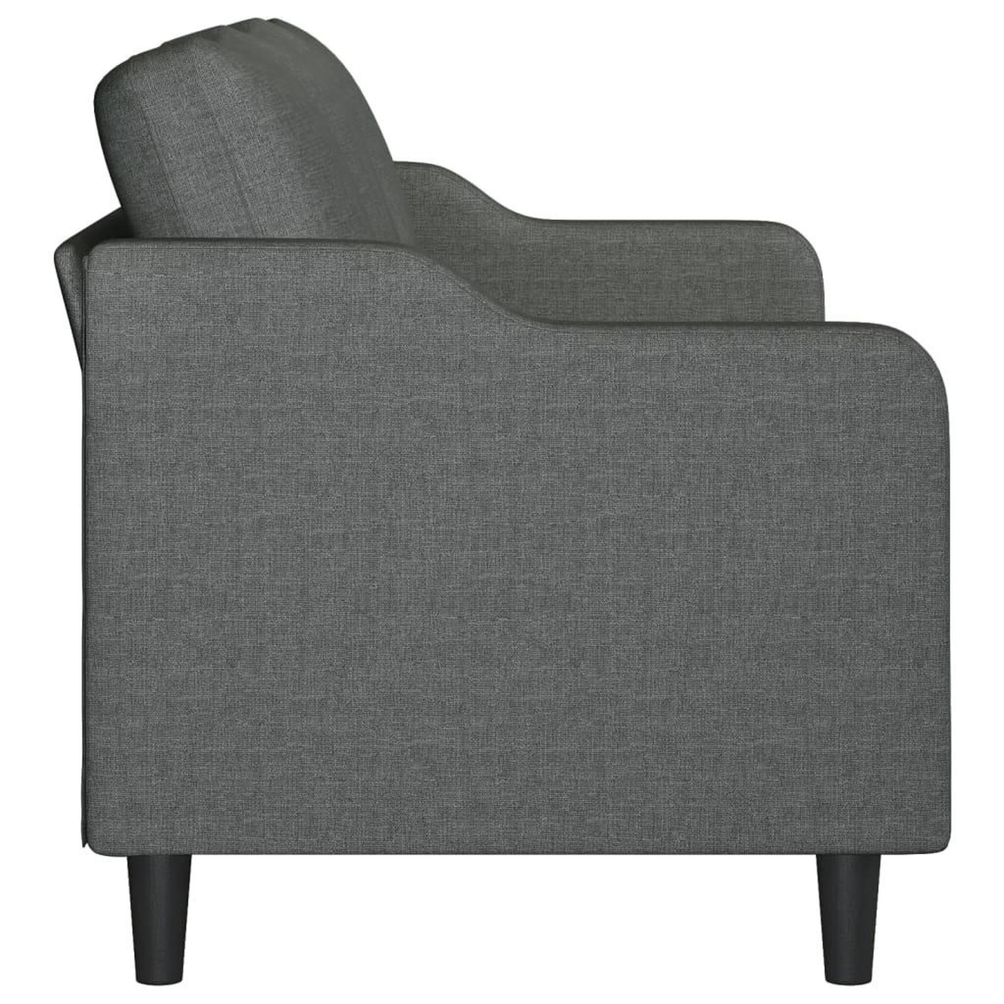 Voir la diapositive 4 : VIDAXL Canape a 3 places Gris fonce 180 cm Tissu