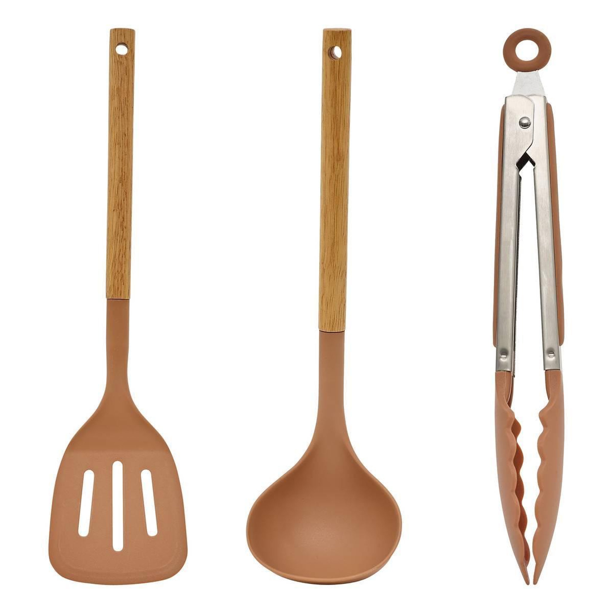 FIVE Lot de 3 ustensiles de cuisine  harmony  35cm rose
