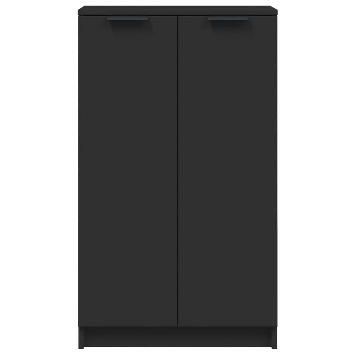 VIDAXL Armoire a chaussures noir 59x35x100 cm bois d'ingenierie