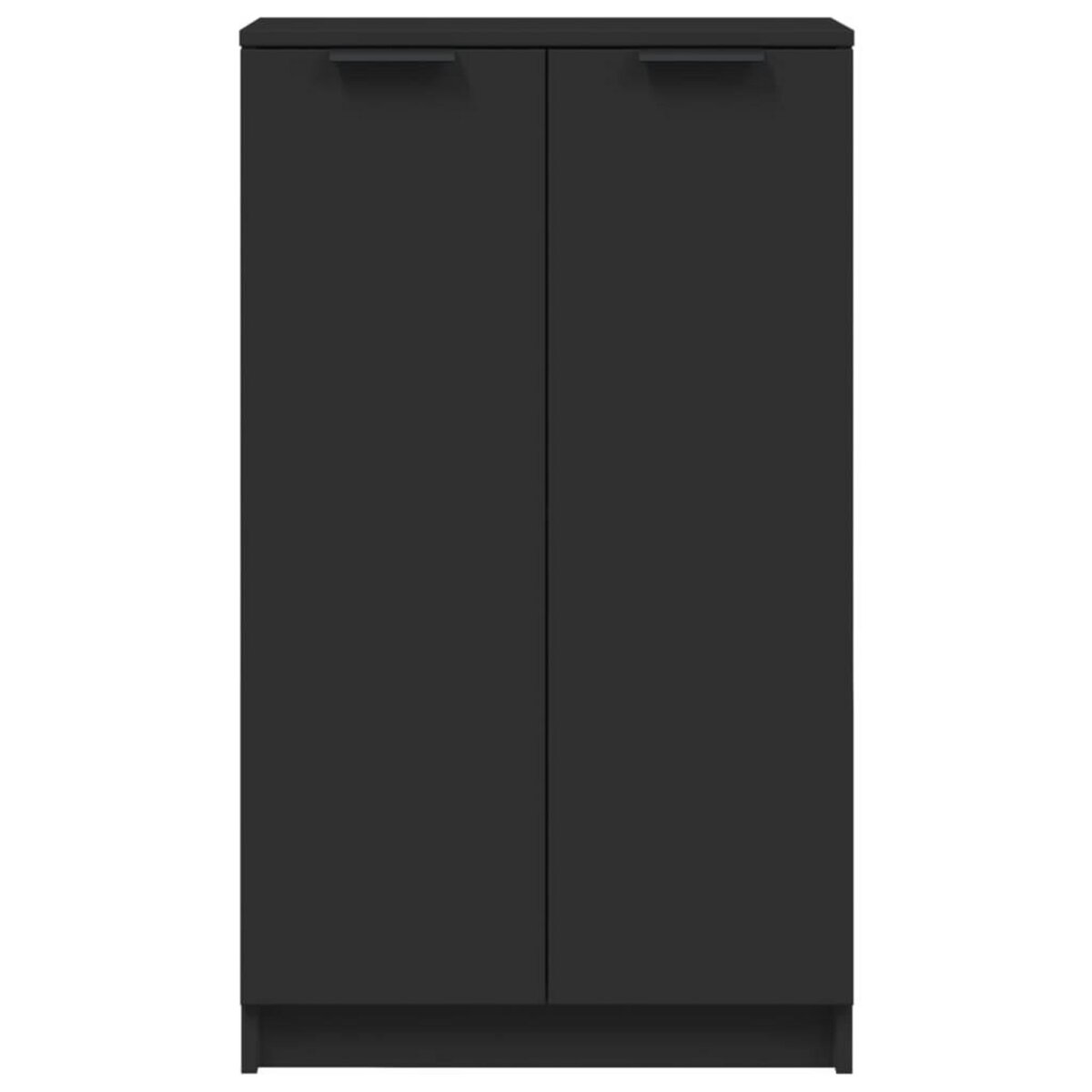 VIDAXL Armoire a chaussures noir 59x35x100 cm bois d'ingenierie