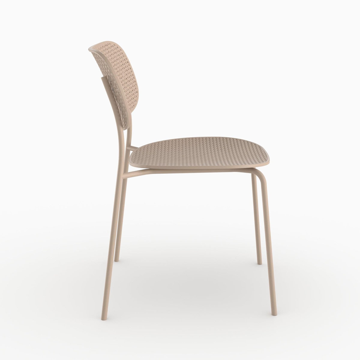 Rendez vous déco Lot de 2 chaises de jardin empilables en plastique beige-Géa
