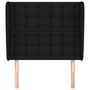 Voir la diapositive 3 : VIDAXL Tete de lit avec oreilles Noir 83x23x118/128 cm Tissu