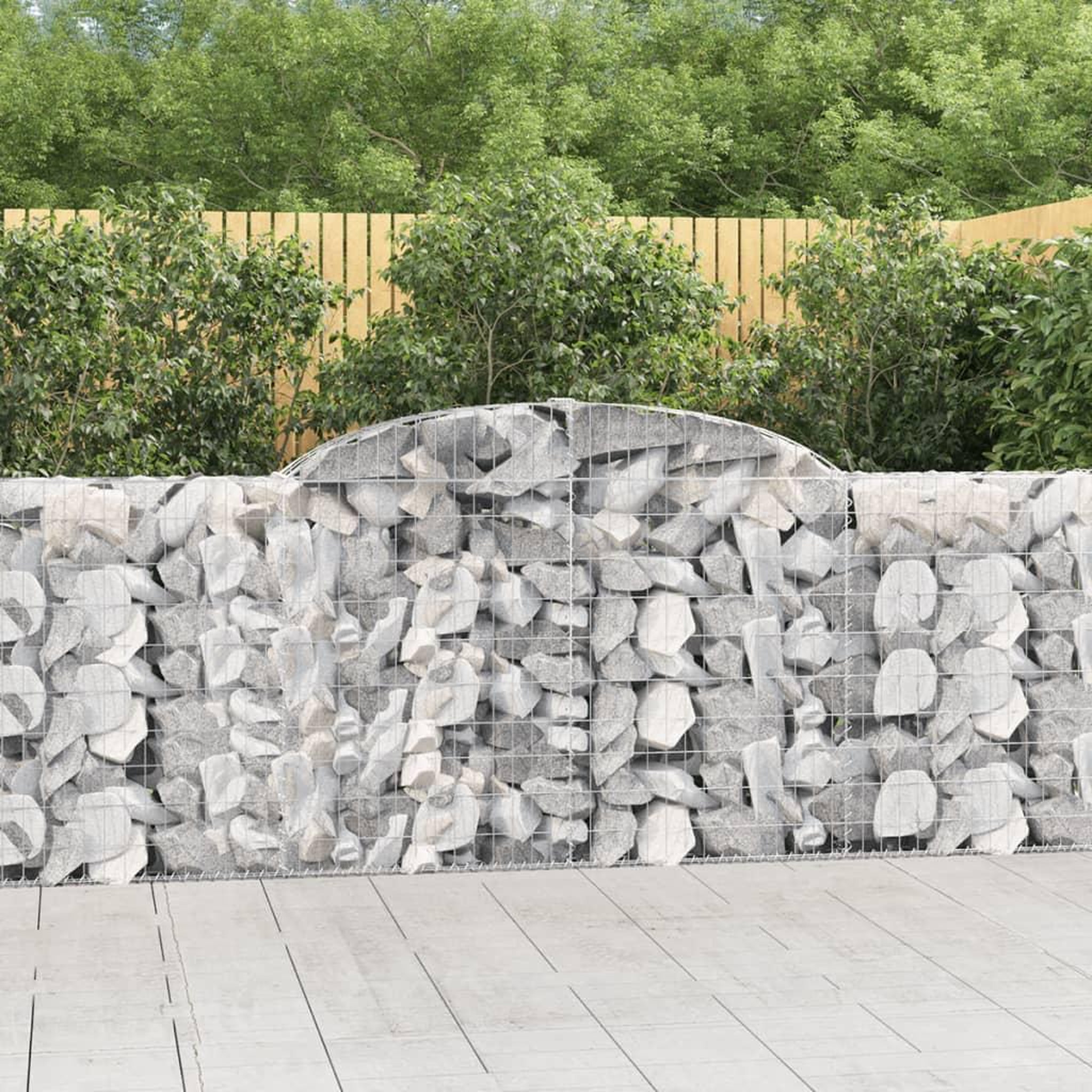 VIDAXL Paniers a gabions arques 13 pcs 300x30x100/120 cm fer galvanise