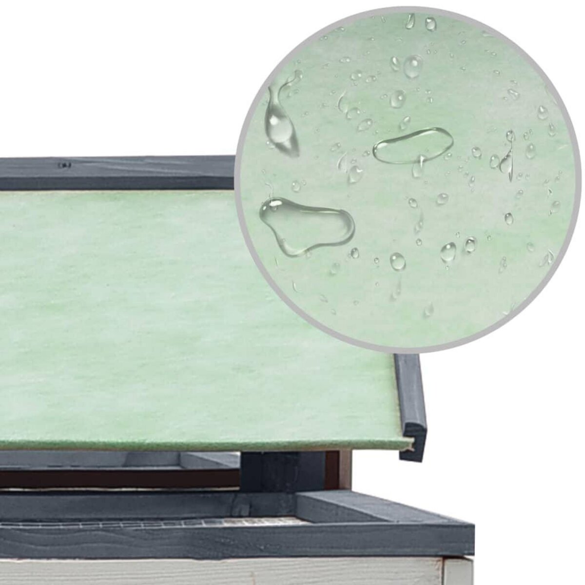 VIDAXL Clapier Gris 310x70x87 cm Pin massif et sapin