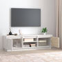 Voir la diapositive 3 : VIDAXL Meuble TV Blanc 140x35x40 cm Bois de pin massif