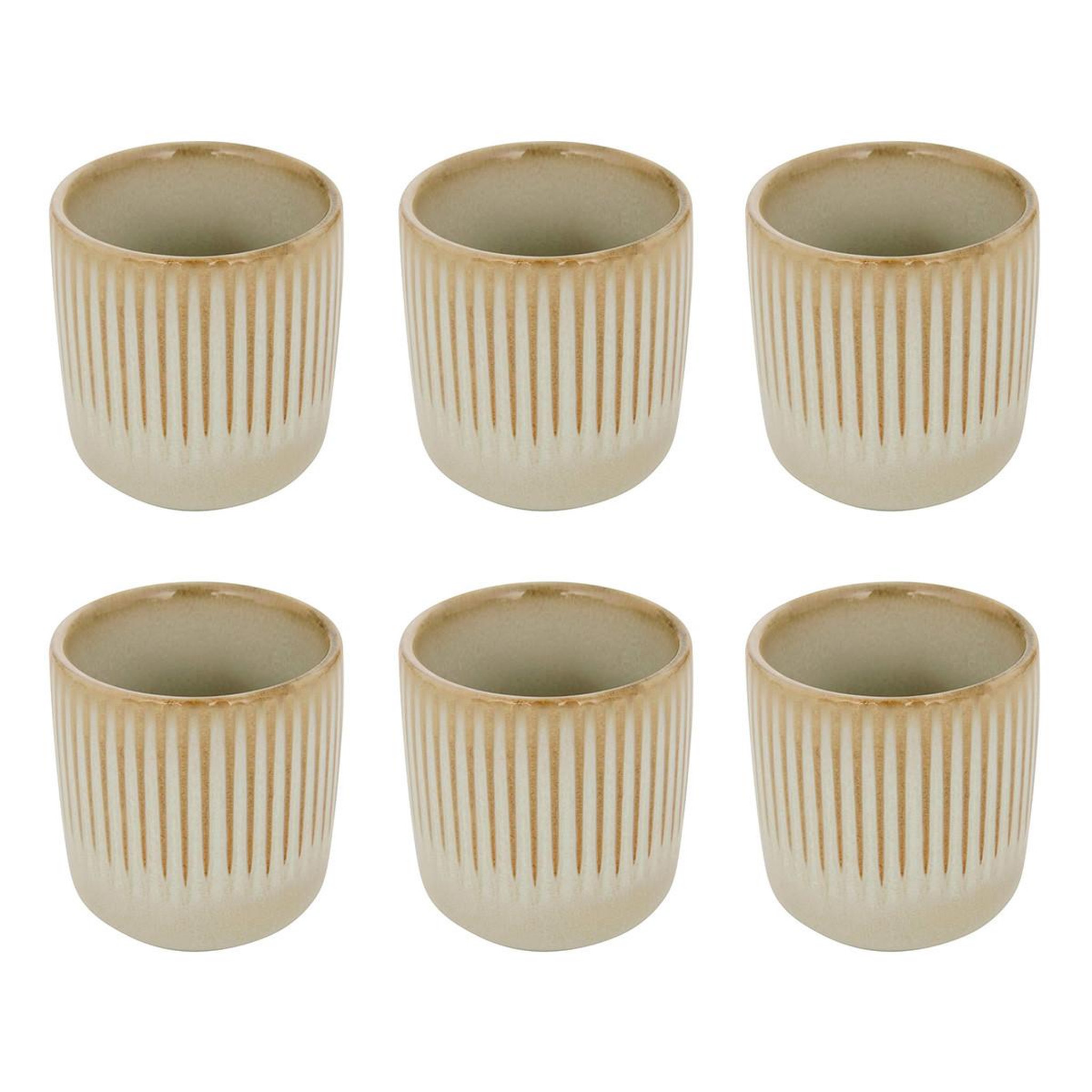 SECRET DE GOURMET Lot de 6 tasses à café  chloe  11cl beige
