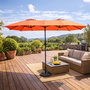 Voir la diapositive 2 : CONCEPT USINE Parasol rectangulaire double 2,7x4,6m terracotta VENICE