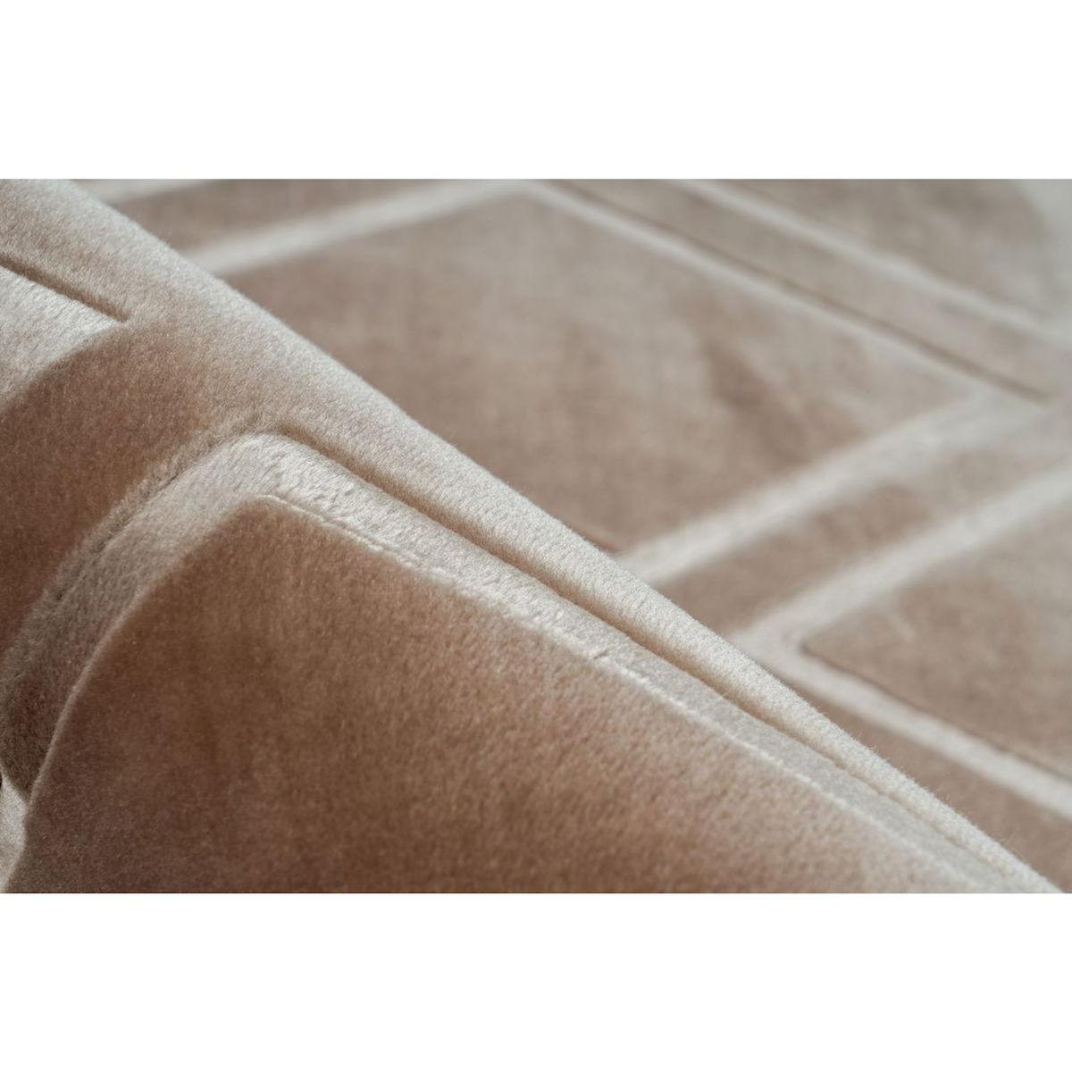 Paris Prix Tapis Imprimé Losange Fait Main  Monroe III  Taupe