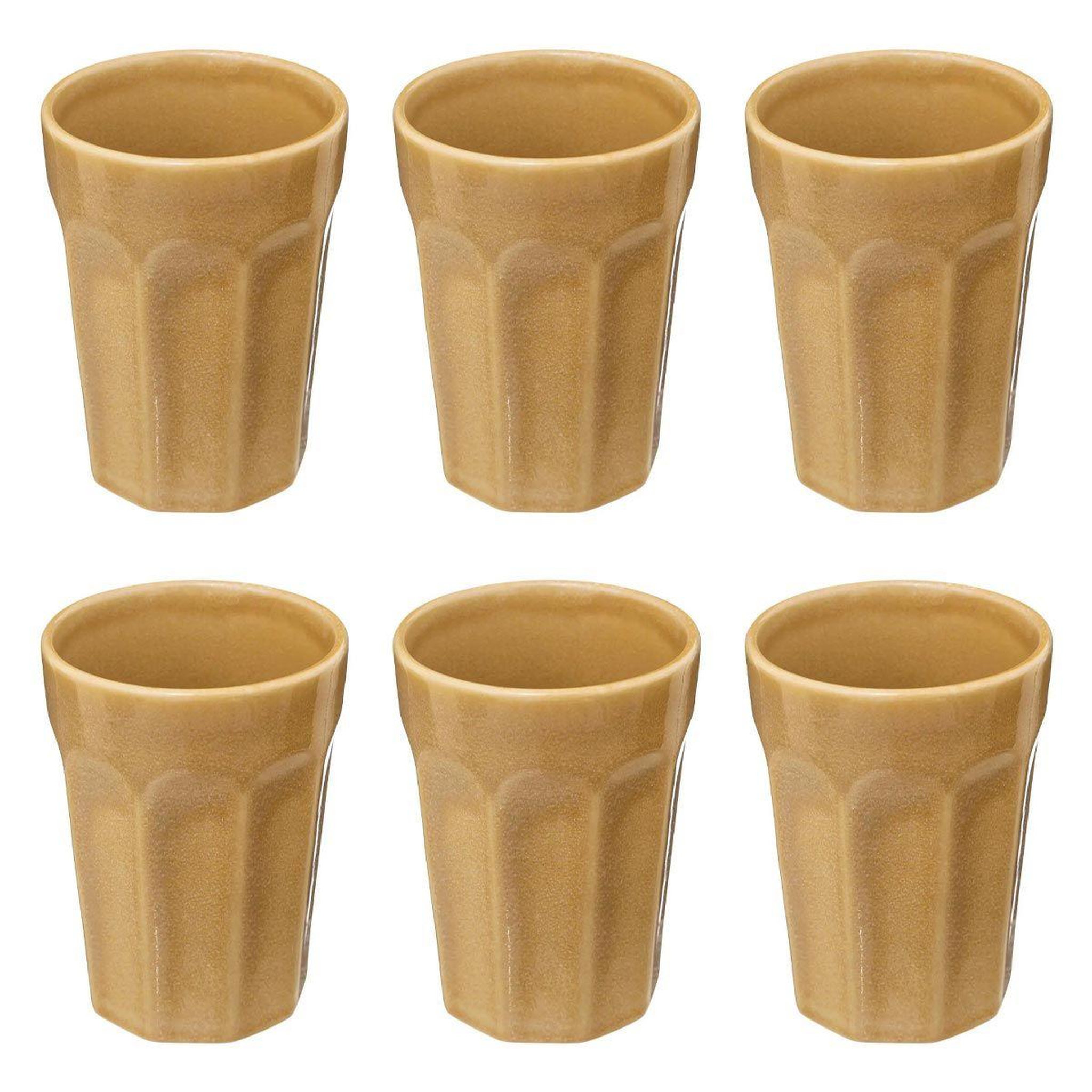 SECRET DE GOURMET Lot de 6 mugs design  roma  40cl jaune