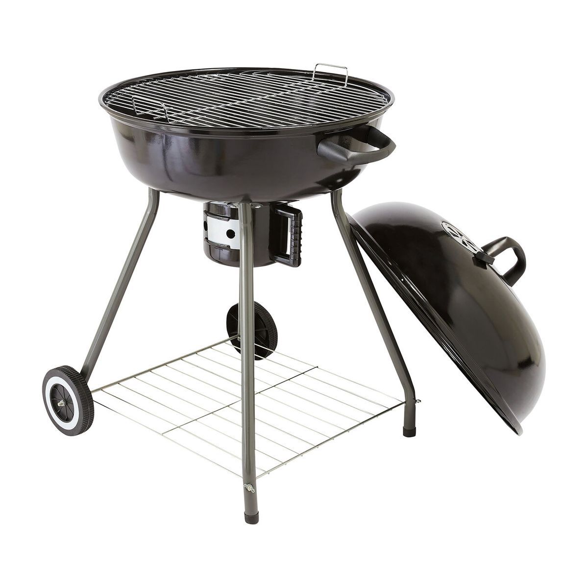GARDENSTAR Barbecue charbon de bois en acier émaillé KETTLE