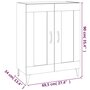 Voir la diapositive 6 : VIDAXL Buffet Blanc 69,5x34x90 cm Bois d'ingenierie