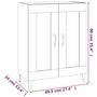 Voir la diapositive 6 : VIDAXL Buffet Blanc 69,5x34x90 cm Bois d'ingenierie