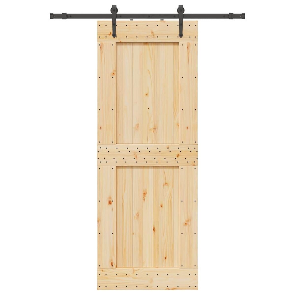 VIDAXL Porte coulissante et kit de quincaillerie 85x210 cm pin massif