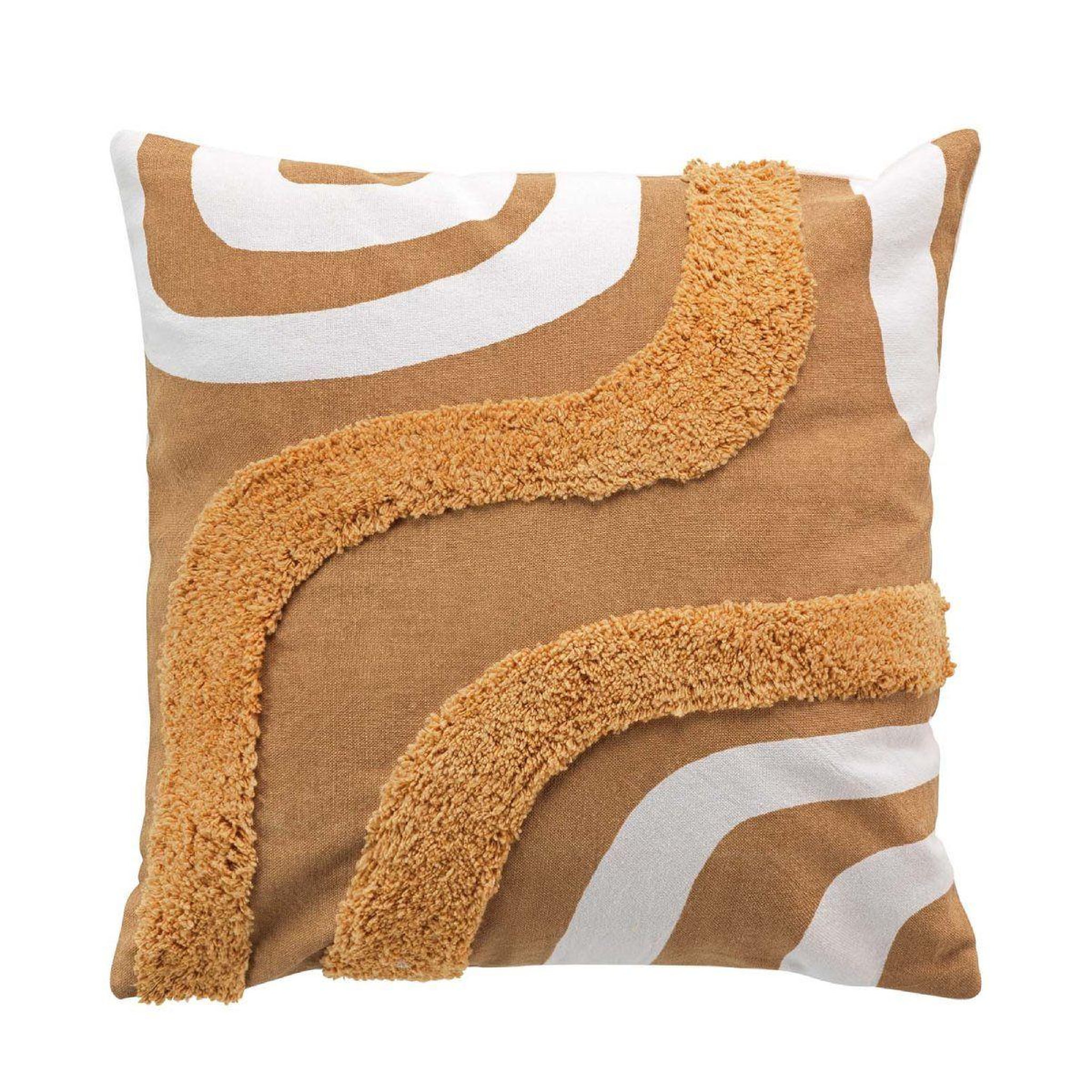 Douceur d'Intérieur Housse de coussin déco  mirade  40x40cm camel