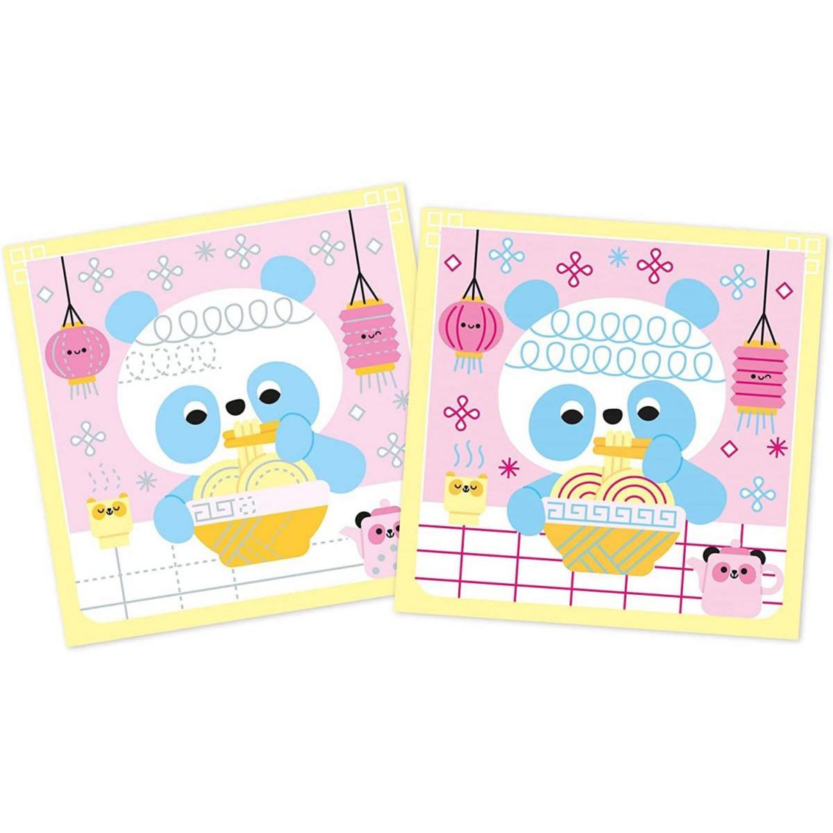 Juratoys-Janod Coffret Créatif Graphisme pour Enfants à Partir de 5 Ans - Apprendre à Tracer et Dessiner