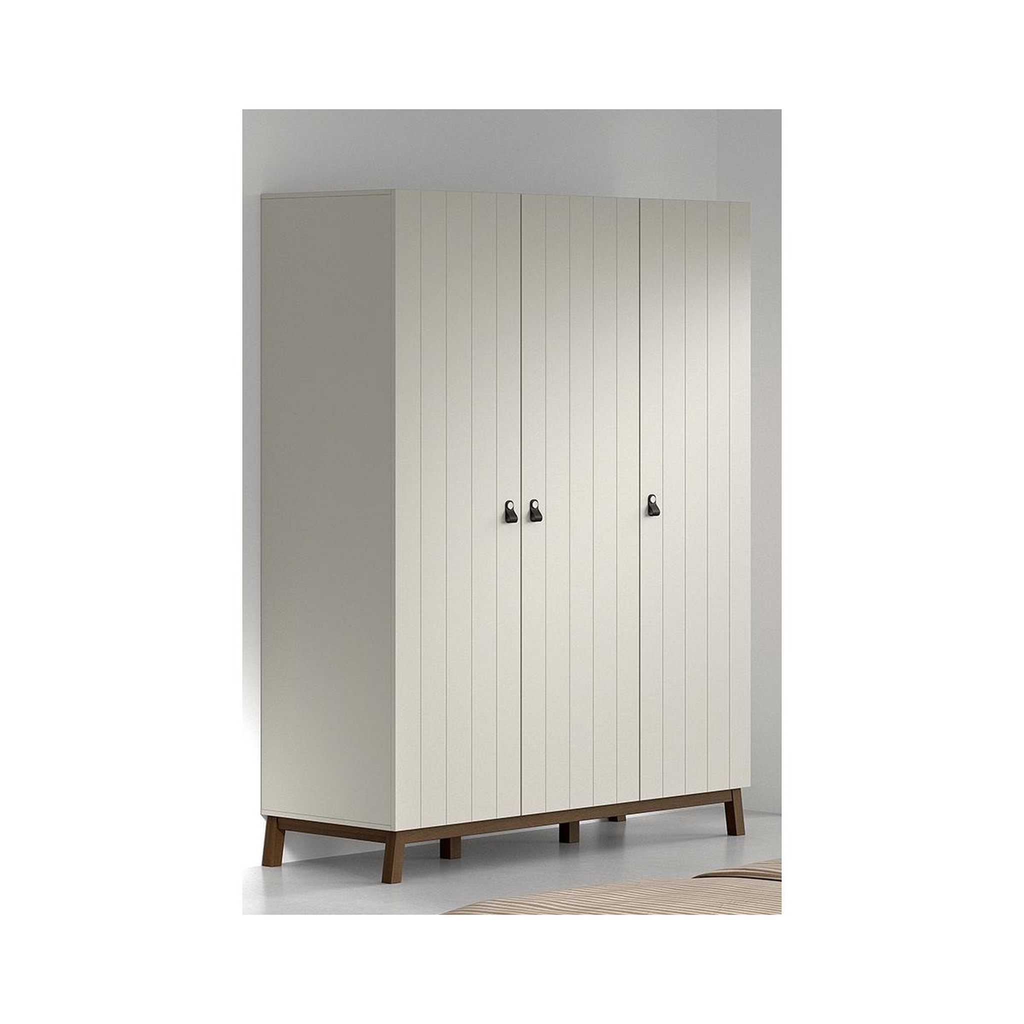 Voir la diapositive 3 : Vipack Armoire sezane 3 portes clay/noix