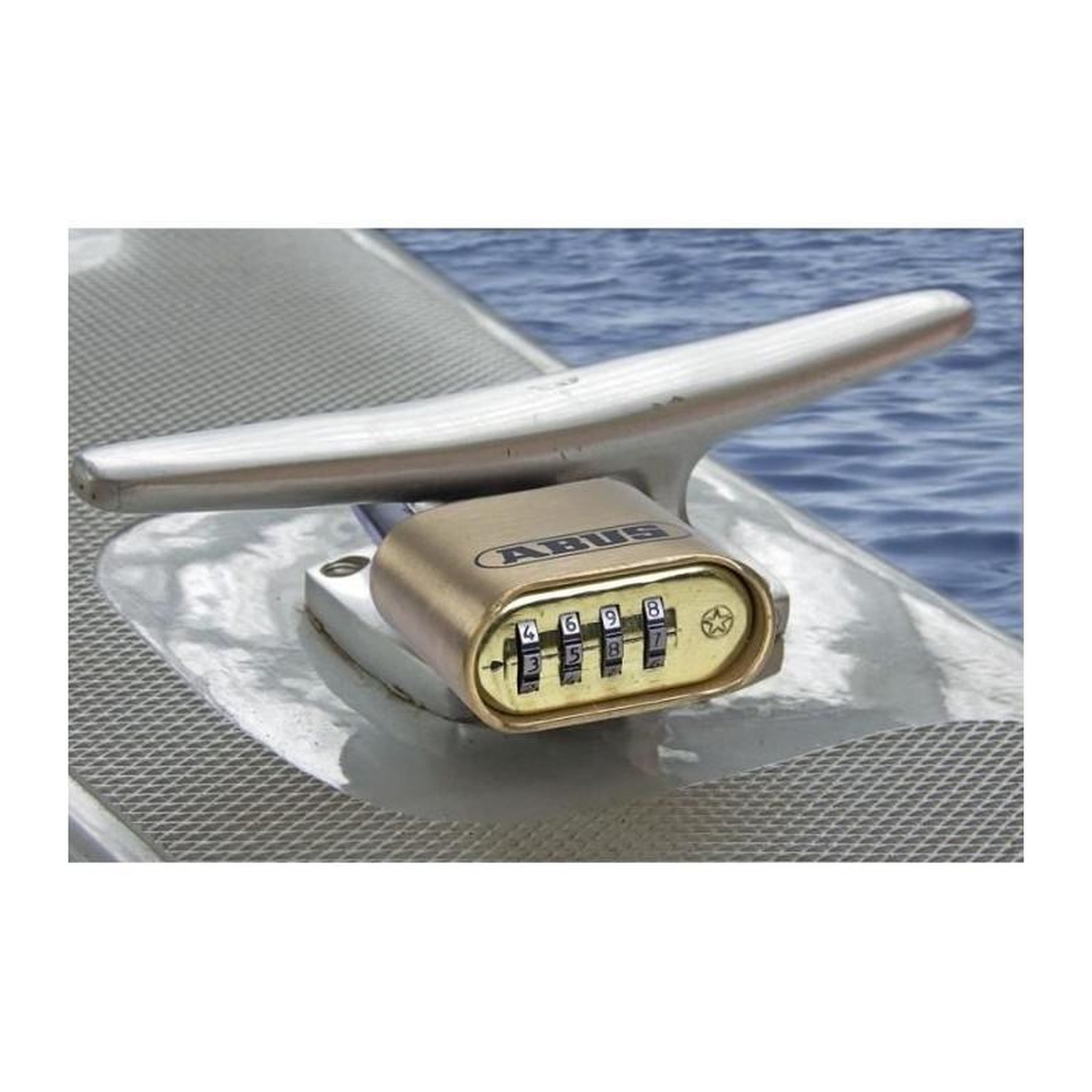 Voir la diapositive 5 : ABUS Cadenas a combinaison - ABUS - 180IB/50 B/DFNLI - Corps laiton forgé - Anse inox - Code numérique a quatre chiffres