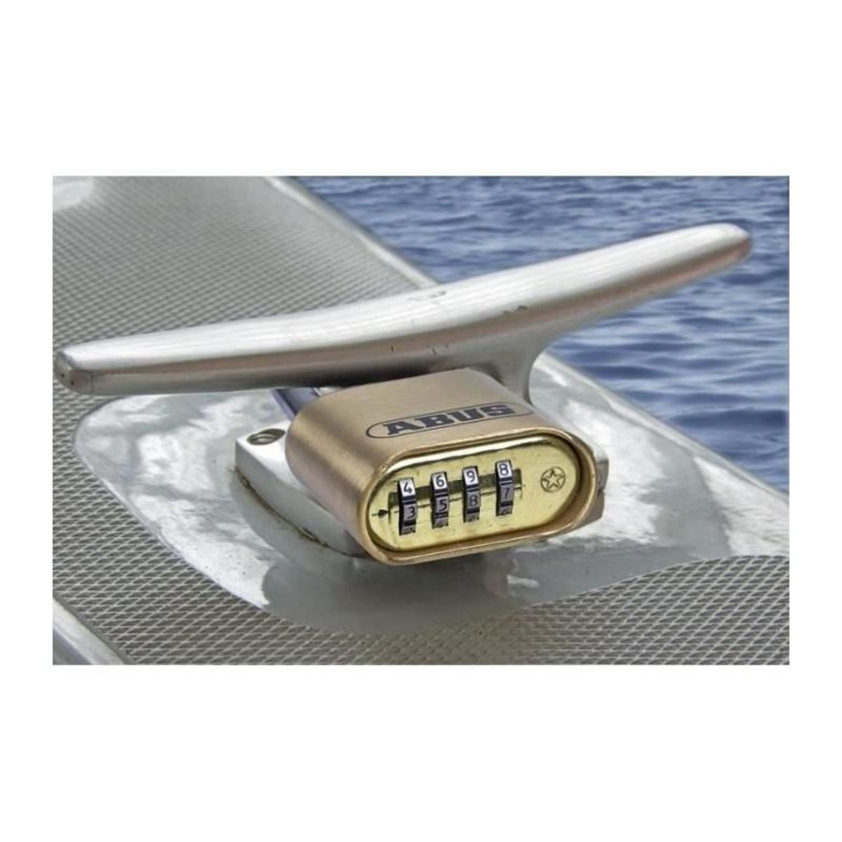 ABUS Cadenas a combinaison - ABUS - 180IB/50 B/DFNLI - Corps laiton forgé - Anse inox - Code numérique a quatre chiffres