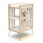 JURABABY Table à langer 2 étagères ONLY en bois 76 x 56 x 94 cm. Coloris disponibles : Orange, Jaune, Gris