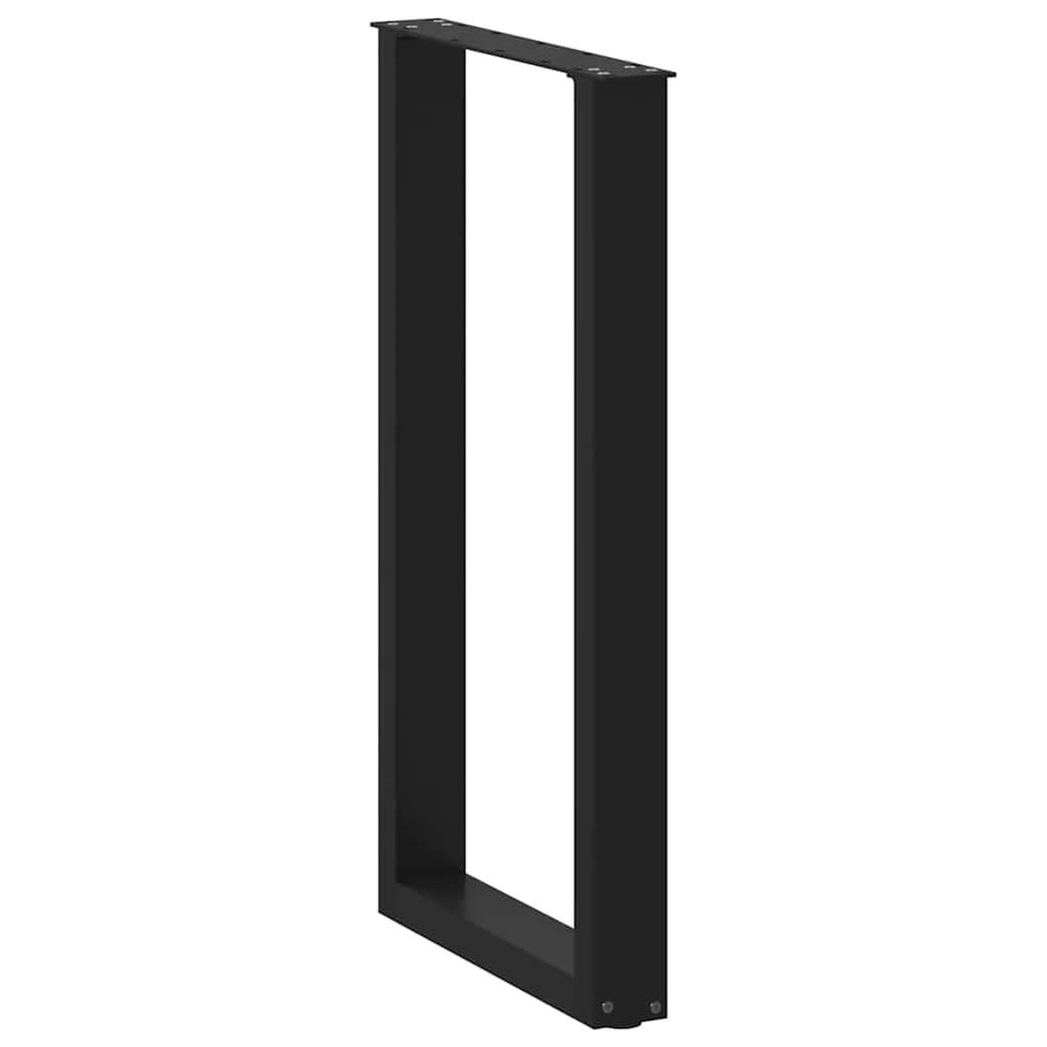 Voir la diapositive 4 : VIDAXL Pieds de table basse forme de U 2 pcs noir 40x(90-91) cm acier