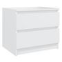 Voir la diapositive 2 : VIDAXL Table de chevet Blanc 50x39x43,5 cm Agglomere