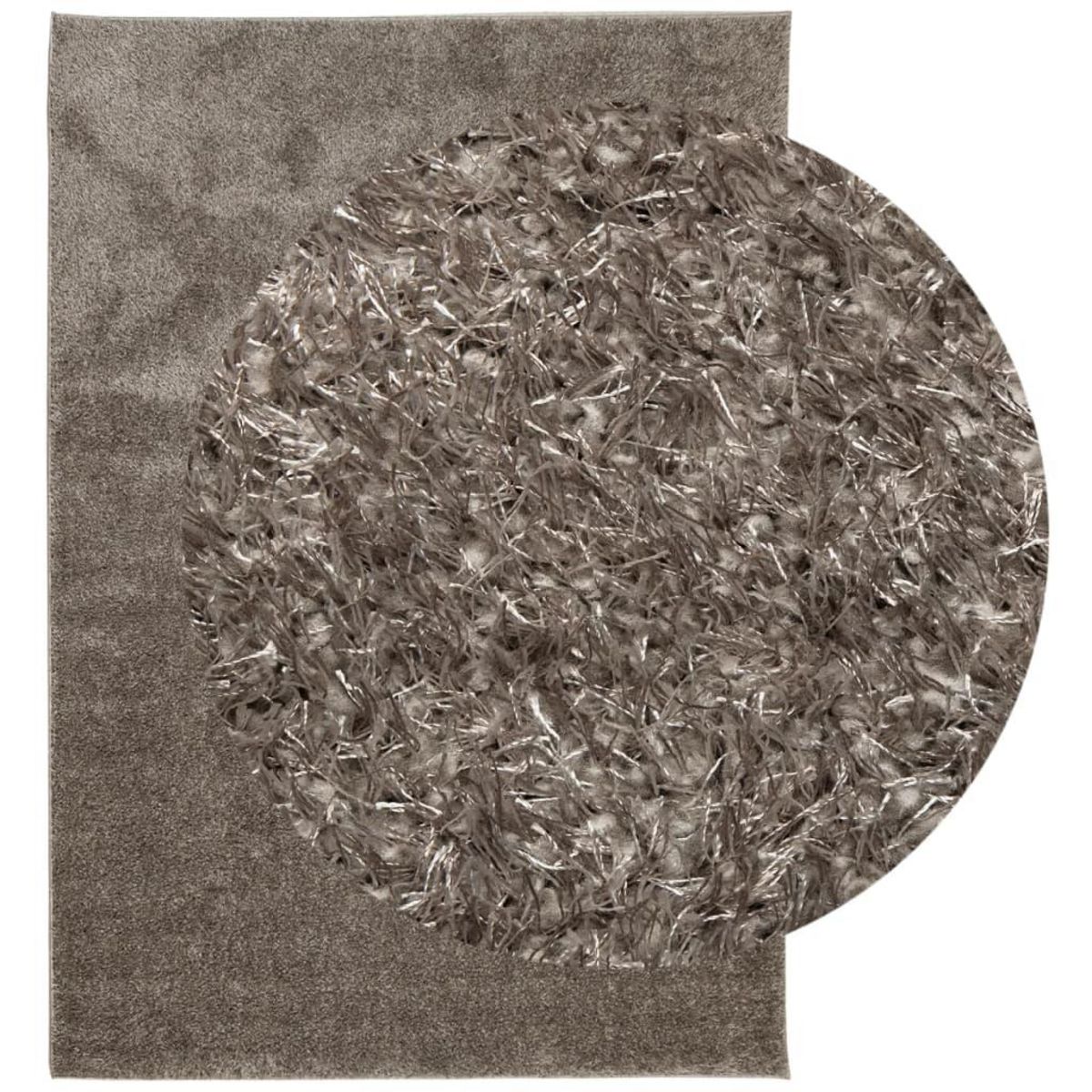 VIDAXL Tapis ISTAN a poils longs aspect brillant gris 160x230 cm