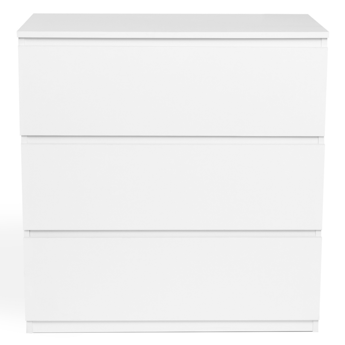 ID MARKET Commode 3 tiroirs TOMI 78 cm bois blanc
