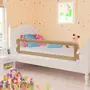VIDAXL Barriere de lit enfant Taupe 150x42 cm Polyester
