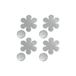 Metaltex 4 pendeloques aimantées inox fleur et feuille METALTEX - 25451810080