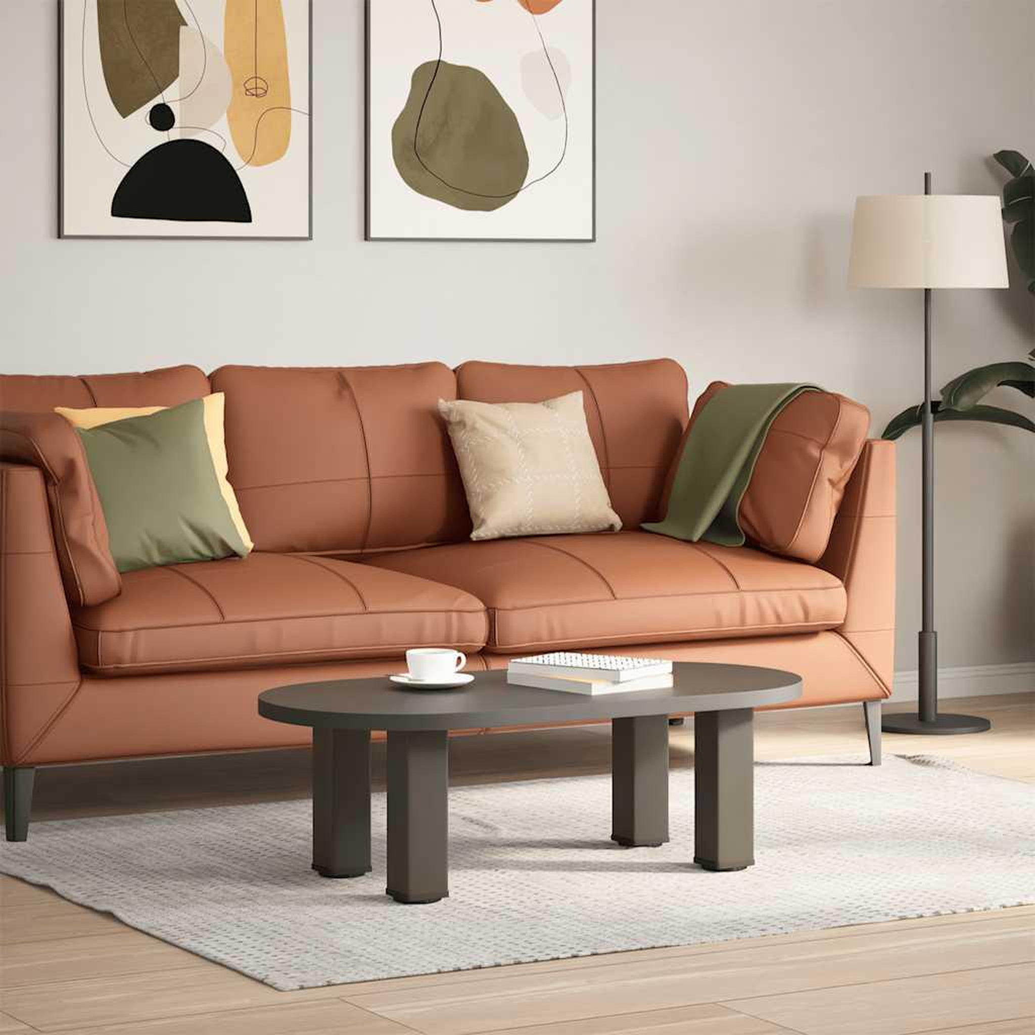 Voir la diapositive 3 : VIDAXL Pieds de table basse acier naturel 4 pcs 42-44 cm acier