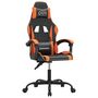 Voir la diapositive 2 : VIDAXL Chaise de jeu pivotante Noir et orange Similicuir